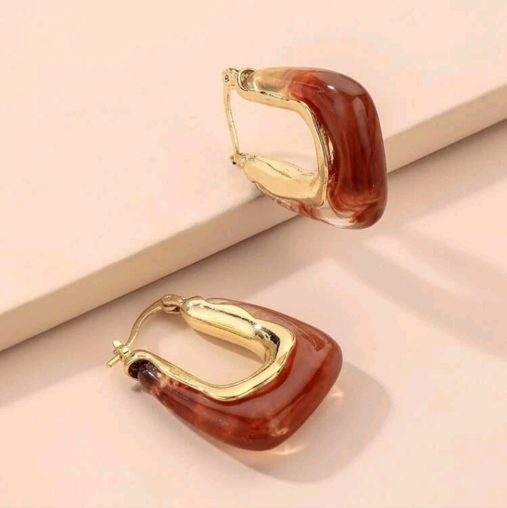 3 for $35/ U- Shaped Hoop Earring, Bohemian Design, Summer